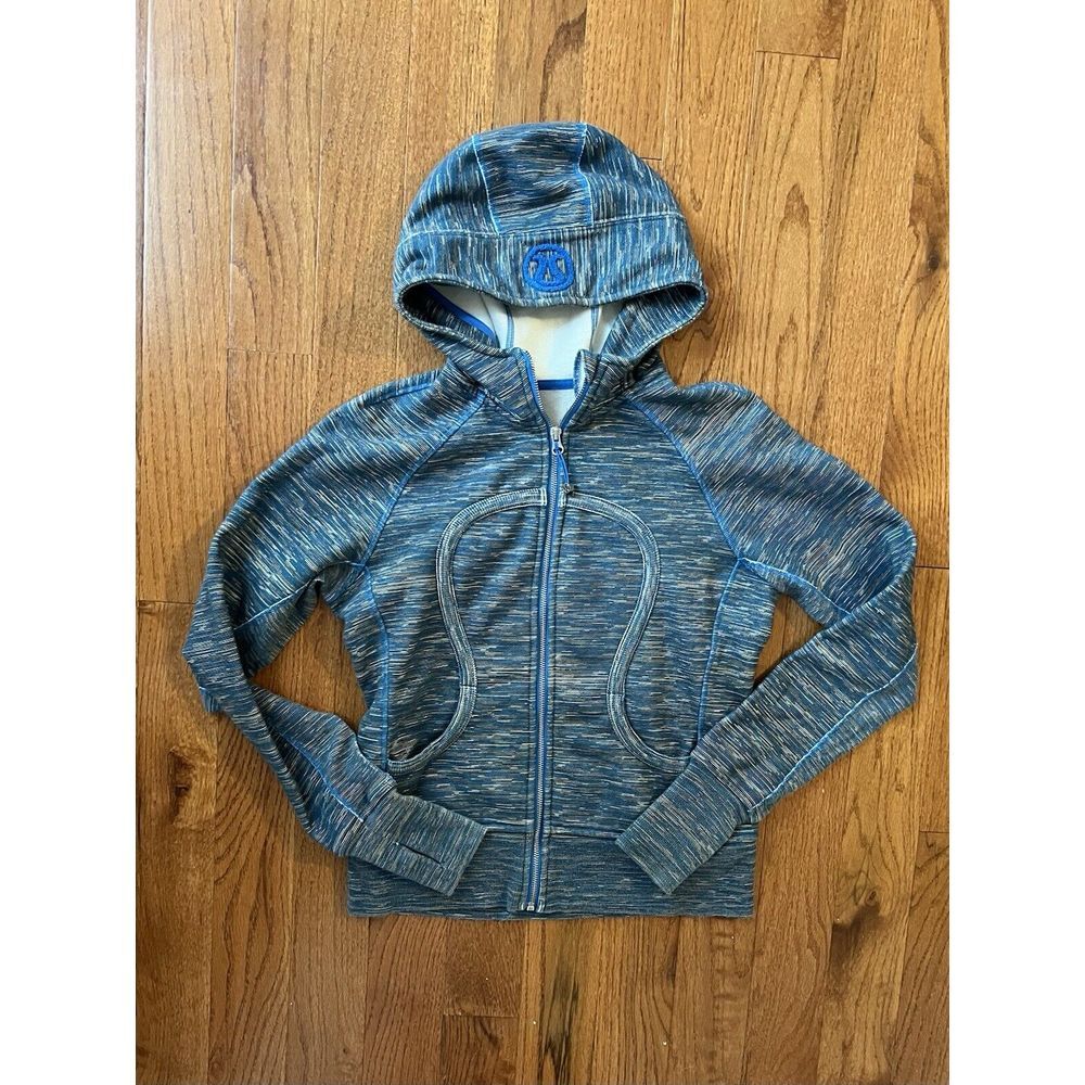 lululemon athletica Heathered Blue Zip Hoodie